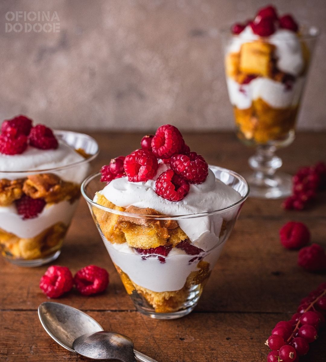 Trifle com Pão de Ló Conventual e Framboesas